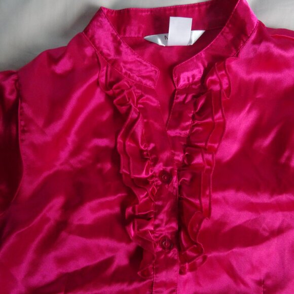 Womens size 16 Marc & Maddie pink button up top - Picture 3 of 4